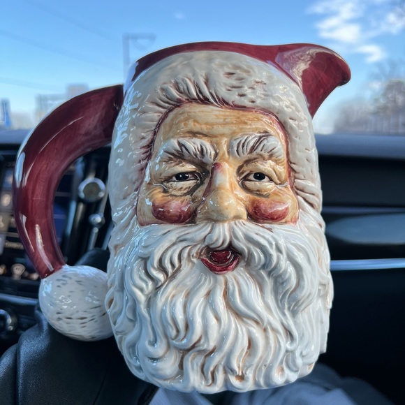 Vintage Hand painted ceramic 1996 Santa mug & Pitcher double faced Santa - Picture 5 of 12